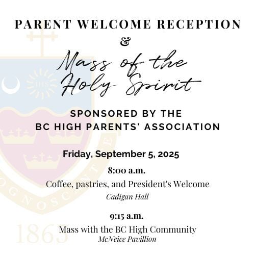 BC High invite for Mass of the HOly Spirit