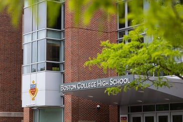 the front of Boston College High School