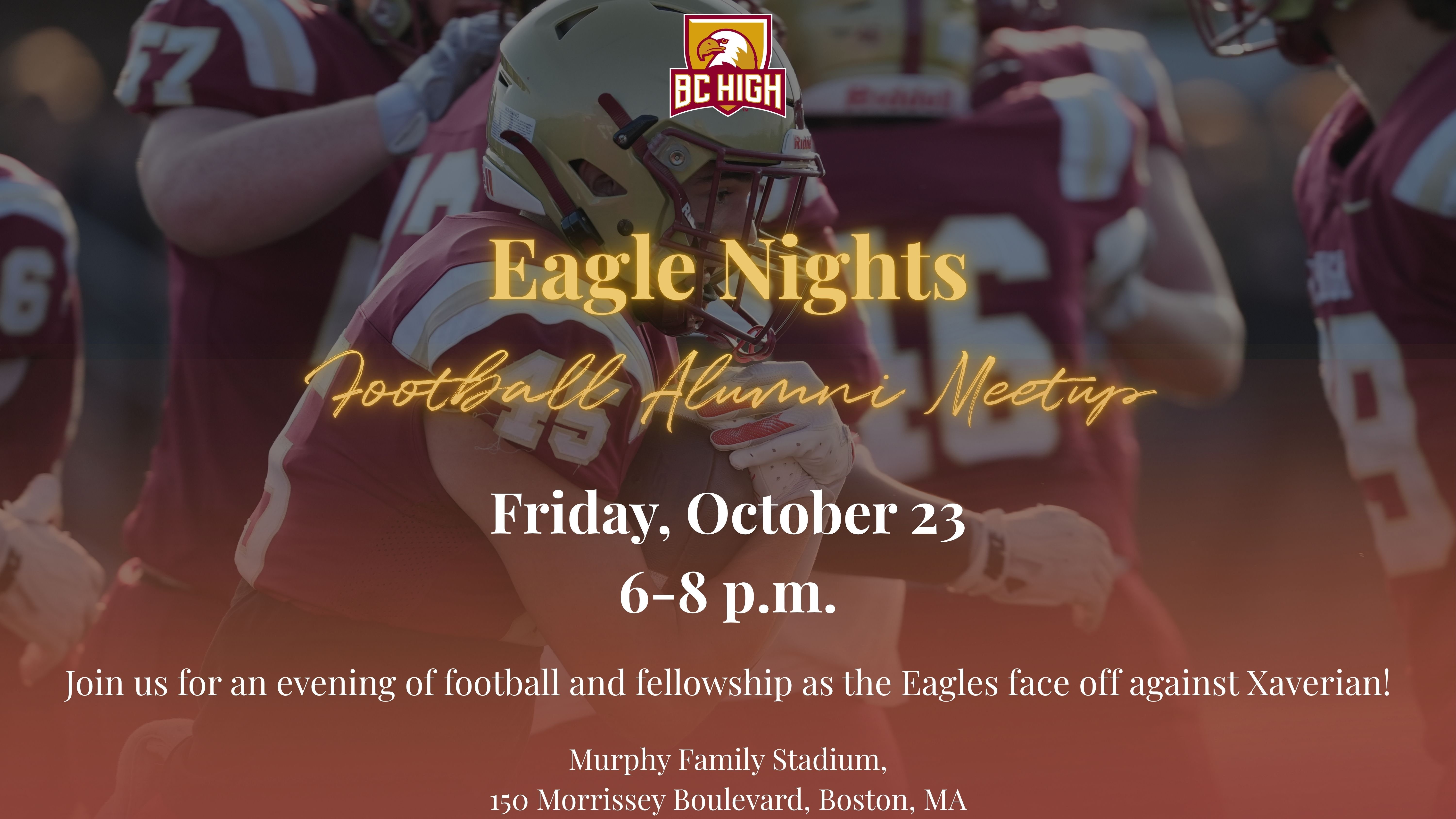 Eagle Nights Alumni Meetup | Football vs. Xaverian | Friday, October 23, 2026