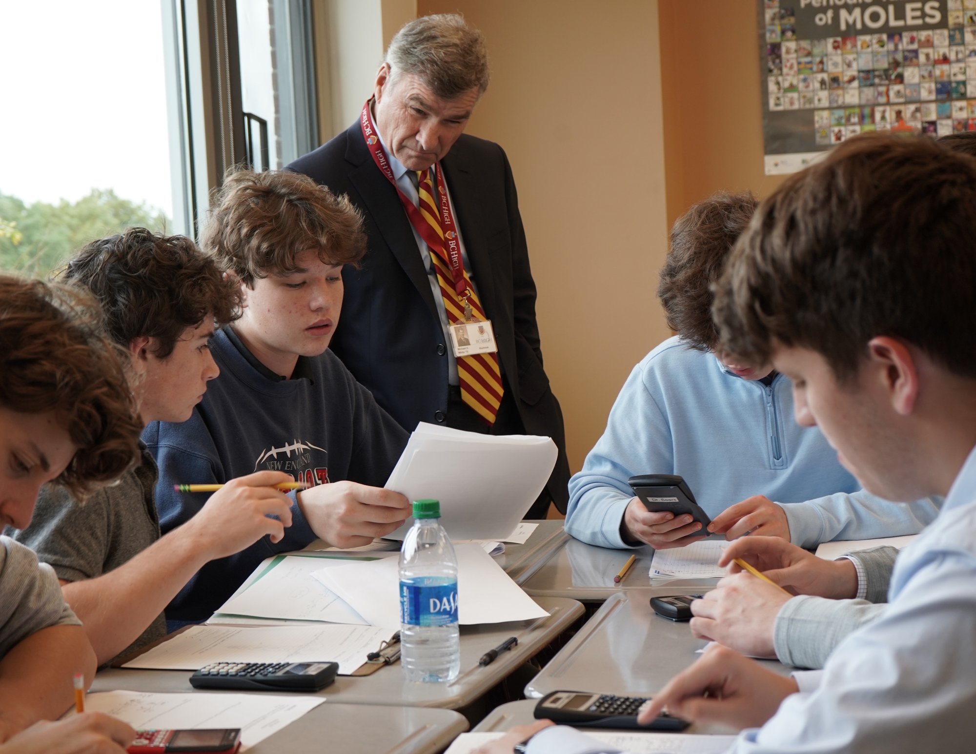 Mike D White and students