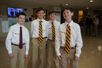 Four middle school students at BC High