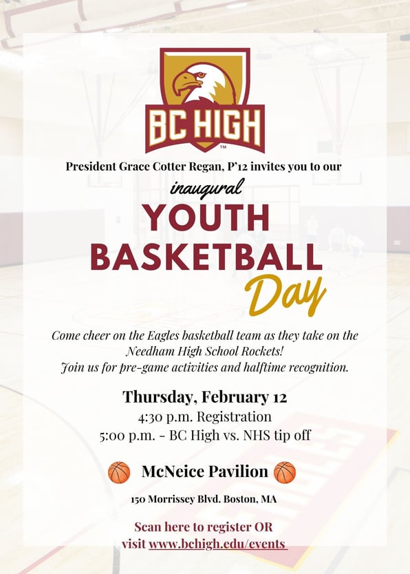 BC High Youth Basketball Event invitation